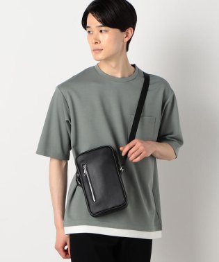 COMME CA ISM MENS/サフィアーノ型押し ミニショルダーバッグ/505289842