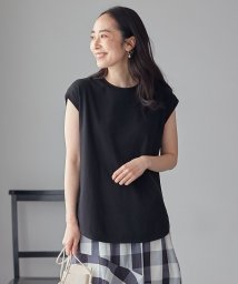 anyFAM(anyFAM)/【接触冷感/UVケア】ビューティベーシックノースリーブテールTシャツ/ブラック