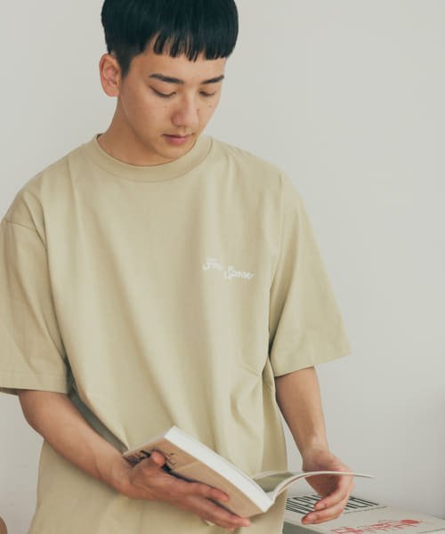 URBAN RESEARCH DOORS(アーバンリサーチドアーズ)/『ユニセックス』FORK&SPOON　チェーンステッチロゴTシャツ/BEIGE