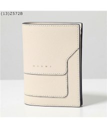 MARNI(マルニ)/【MARNI(マルニ)】PFMOQ14U13 LV520 Z273I レザー 二つ折り財布 ミニ財布 スモール 豆財布 レディース/ホワイト系