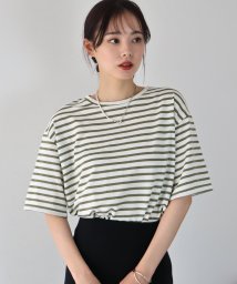 BLUEEAST(ブルーイースト)/ハーフスリーブボーダーTシャツ/カーキ