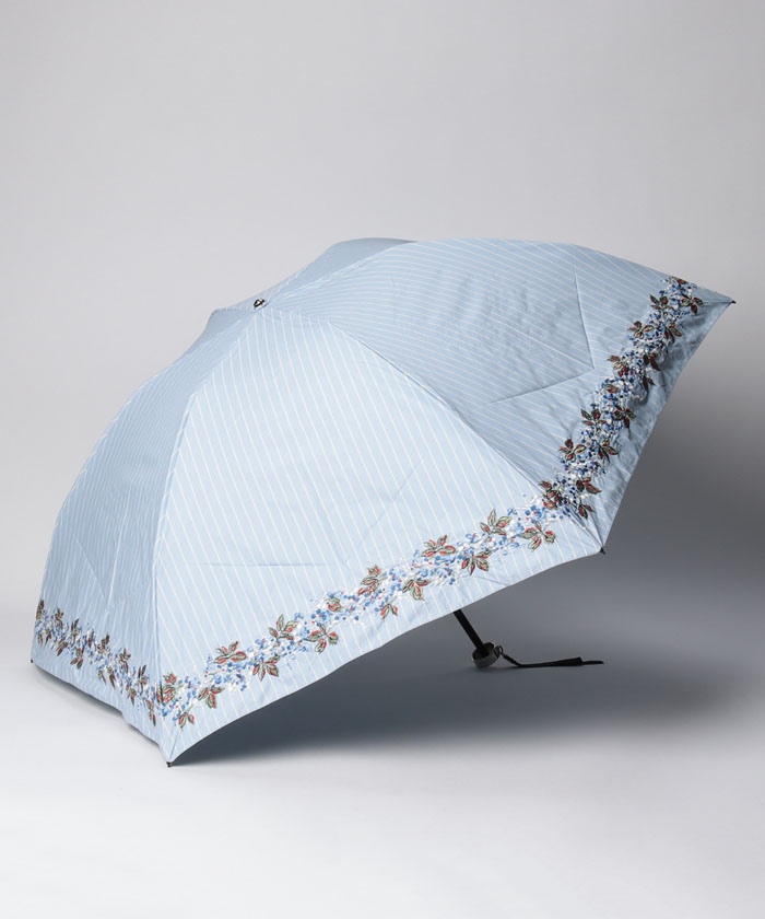 ジル スチュアート 晴雨兼用折り畳みミニ傘（ボタニカル柄刺繍 