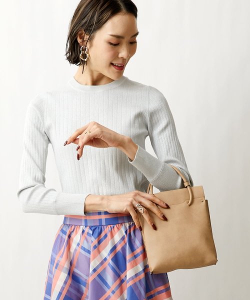 MK MICHEL KLEIN BAG(エムケーミッシェルクランバッグ)/【2WAY】コンパクトフラットフェイクレザーバッグ/イエロー