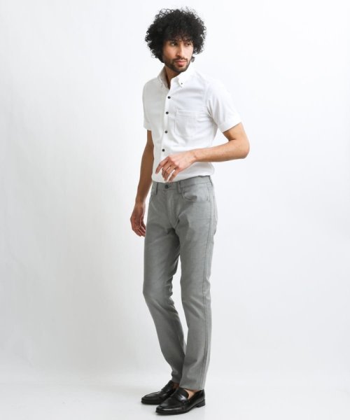 MICHEL KLEIN HOMME(ミッシェルクランオム)/【2023年モデル】《日本製》イージーケア半袖ドレスシャツ/ホワイト（90）