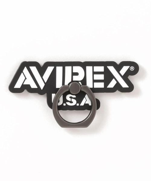 AVIREX(AVIREX)/《直営店限定》BUNKER RING 'AVIREX' / バンカー リング / スマホリング/ブラック