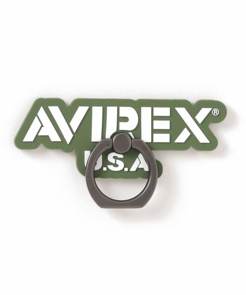 AVIREX(AVIREX)/《直営店限定》BUNKER RING 'AVIREX' / バンカー リング / スマホリング/オリーブ
