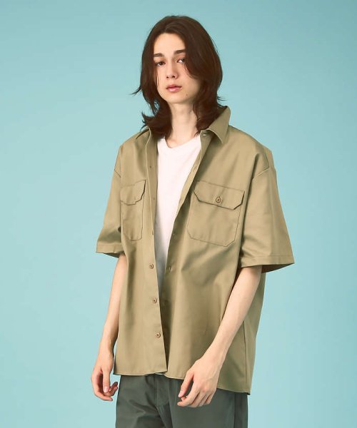 ABAHOUSE(ABAHOUSE)/Dickies /ディッキーズ　short sleeve shirt　定番157/ベージュ