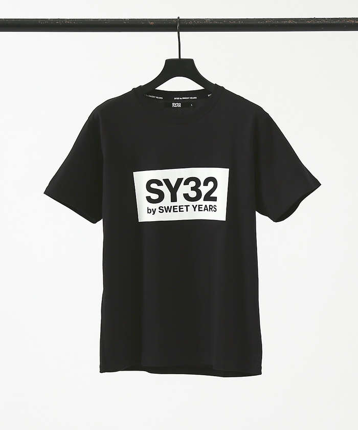 TNS1724J】SY32 by SWEET YEARS ボックスロゴ Tシャ(505315833