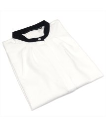 TOKYO SHIRTS/【デザイン】 COFREX 配色衿ギャザー 五分袖 レディースシャツ/505315877