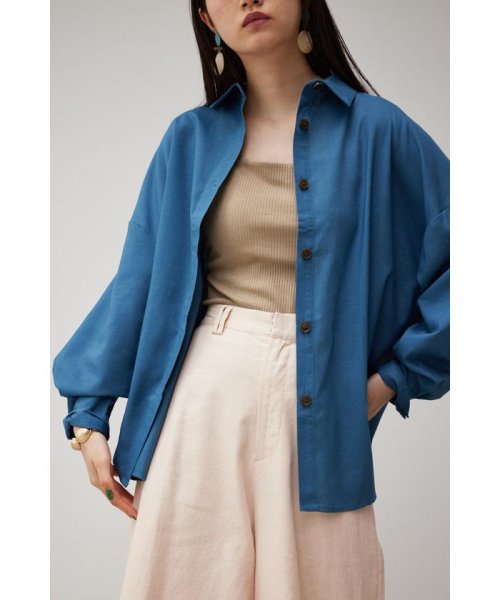 AZUL by moussy(アズールバイマウジー)/BACK GATHER SHIRT/BLU