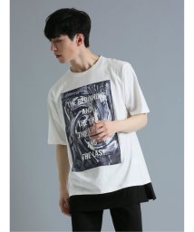 semanticdesign(セマンティックデザイン)/フェイクレイヤード クルーネック半袖ルーズ 半袖 メンズ Tシャツ カットソー カジュアル インナー ビジネス ギフト プレゼント/ホワイト