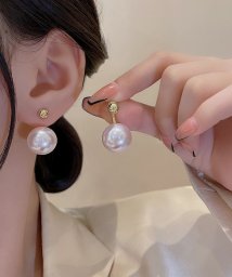 shoppinggo/パールピアス 結婚式 おしゃれ オフィス イヤリング シンプル レディースアクセサリー 2way かわいい 大人/505316279