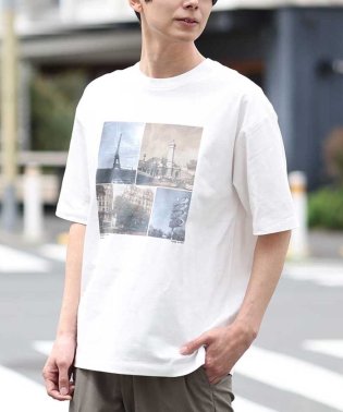 a.v.v (MEN)/【接触冷感】PARISフォトワイドTシャツ(TRAVELシリーズ）/505283250