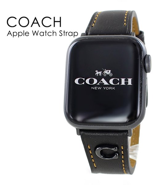 COACH(コーチ)/【COACH / コーチ】アップルウォッチ バンド レザー / Apple Watch Series ギフト プレゼント 贈り物/ブラック 