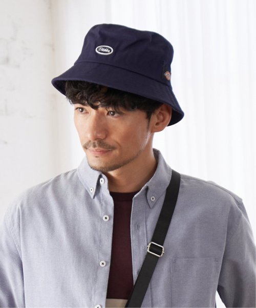 ikka(イッカ)/Dickies ディッキーズ ロゴワッペンバケットハット/ネイビー