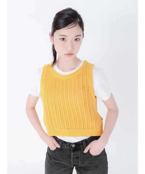 Levi's(リーバイス)/ニットベスト イエロー AMBER YELLOW/YELLOWS/ORANGES