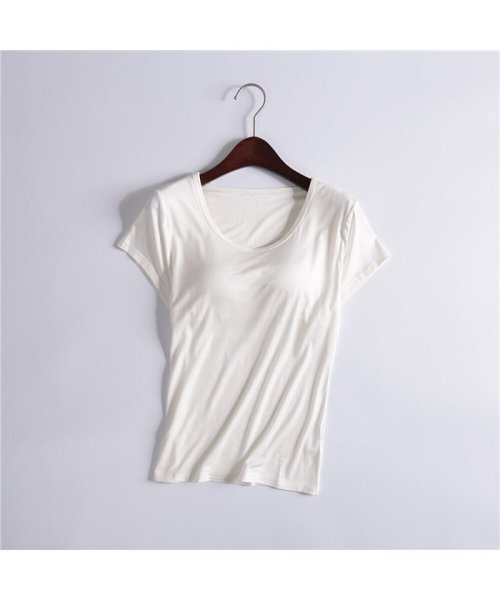 BACKYARD FAMILY(バックヤードファミリー)/Tシャツ ルームウェア カップ付 ヨガウェア tsy013/ホワイト