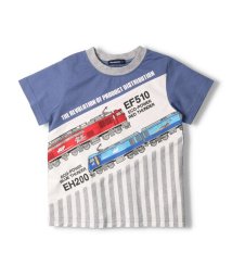 moujonjon/【子供服】 moujonjon (ムージョンジョン) JR貨物電車ストライプ切替半袖Ｔシャツ 90cm～130cm F30888/505318021