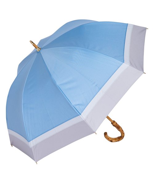 Refume(レフューム)/日傘 完全遮光 長傘 遮光率100% 軽量 遮光 2段 晴雨兼用 UVカット Refume レフューム レディース 雨傘 傘 遮熱 雨具 無地 紫外線対策 3色/ライトブルー