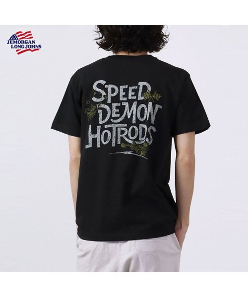 JEMORGAN(ジェーイーモーガン)/DEMONバックヴィンテージプリント胸ワッペンTシャツ【JEMORGAN/ジェーイーモーガン】/ブラック