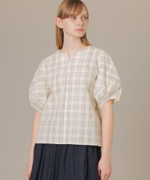 MACKINTOSH LONDON/ラインチェックコットンブラウス/505307432