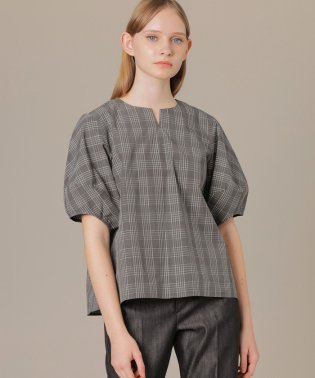 MACKINTOSH LONDON/ラインチェックコットンブラウス/505307432