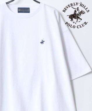 LAZAR/【Lazar】BEVERLY HILLS POLO CLUB/ビバリーヒルズポロクラブ オーバーサイズ ロゴ ワンポイント刺繍 半袖Tシャツ/無地T/リンガーT/505307999