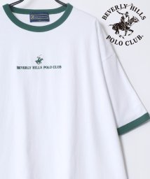 LAZAR(ラザル)/【Lazar】BEVERLY HILLS POLO CLUB/ビバリーヒルズポロクラブ オーバーサイズ ロゴ ワンポイント刺繍 半袖Tシャツ/無地T/リンガーT/柄B