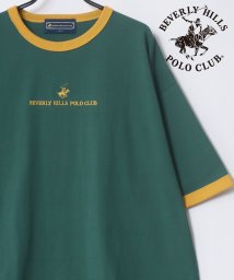 LAZAR(ラザル)/【Lazar】BEVERLY HILLS POLO CLUB/ビバリーヒルズポロクラブ オーバーサイズ ロゴ ワンポイント刺繍 半袖Tシャツ/無地T/リンガーT/柄D