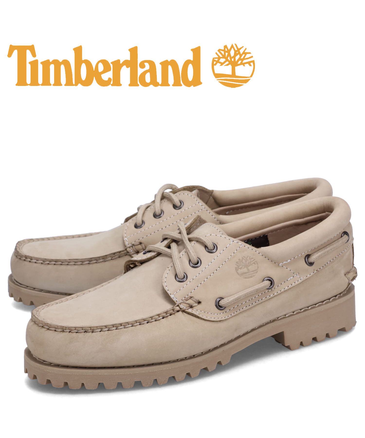 ティンバーランド Timberland デッキシューズ オーセンティック スリーアイ メンズ AUTHENTICS 3EYE ベージュ A5P4Z