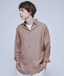 ABAHOUSE(ABAHOUSE)/【LUXE Linen Solaro】長袖 リネンシャツ/ピンク