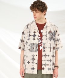 TAKEO KIKUCHI/トライバル パターン オープンカラーシャツ/505320159