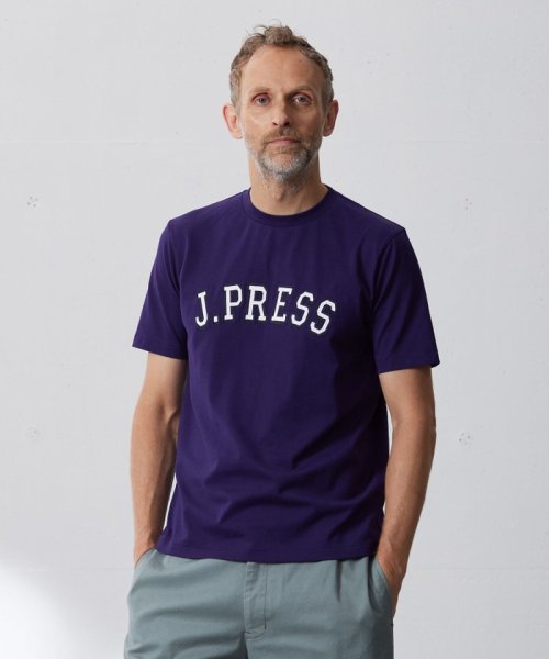 J.PRESS MENS(J．プレス　メンズ)/アーチロゴ Tシャツ/パープル系