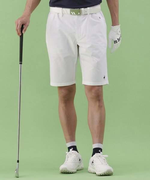 le coq sportif GOLF (ルコックスポルティフ（ゴルフ）)/EXcDRYハーフパンツ (吸汗速乾/ストレッチ/高速ドライ/EXcDRY D－Tec（エクシードライ　ディーテック）/ホワイト