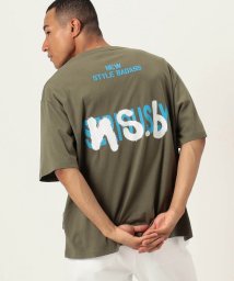 ns.b(エヌエスビー)/【NS.B（エヌエスビー）】/タギングロゴラバープリントTシャツ/46カーキ