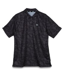 NEW ERA(ニューエラ)/ニューエラ NEW ERA ゴルフ ポロシャツ 半袖 カモ メンズ GF POLO GOLF CAMO ブラック ホワイト 黒 白 1351692/ブラック