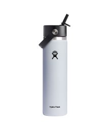 HydroFlask(ハイドロフラスク)/ハイドロフラスク Hydro Flask 24oz ハイドレーション ワイドマウス フレックスストロー 709ml ステンレスボトル マグボトル 水筒 魔法瓶 /ホワイト