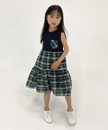 COMME CA ISM KIDS/マドラスチェック　ティアードワンピース/505296854