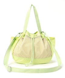 LeSportsac/MESH BUCKET TOTEライムメッシュ/505304857