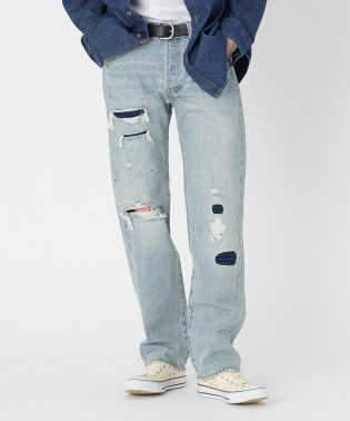 LEVI’S OUTLET/リーバイス/Levi's 501 ストレート ダメージジーンズ SELVEDGE/505309257