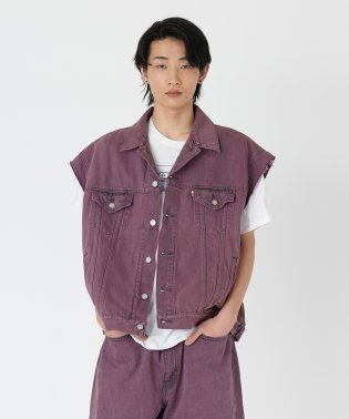 LEVI’S OUTLET/【セットアップ対応商品】リーバイス/Levi's LIBERATION TRUCKER デニムベスト FOR MY LOVER パープル/505309302