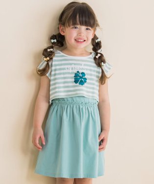 Noeil aime BeBe/【2点セット】ボーダーショートTシャツ＆ランニングワンピース(90~130cm)/505321132