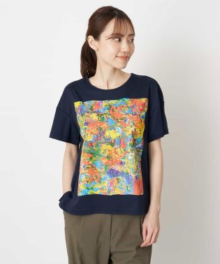 HIROKO BIS/【洗える】パラリンアートドロップショルダーTシャツ（Layla）/505321204