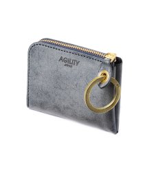 AGILITY(アジリティ)/アジリティ ミニ財布 小さい財布 二つ折り財布 ミニウォレット メンズ レディース レザー L字ファスナー 本革 日本製 AGILITY 0355/ネイビー