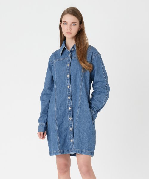 LEVI’S OUTLET(リーバイスアウトレット)/リーバイス/Levi's デニムワンピース ミディアムインディゴ SHAY DENIM DRESS OLD 517 BLUE X/ライトインディゴブルー