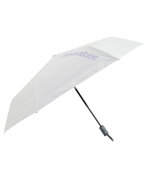 innovator(イノベーター)/イノベーター innovator 折りたたみ傘 折り畳み傘 遮光 晴雨兼用 UVカット メンズ レディース 雨傘 傘 雨具 55cm ワンタッチ 無地 撥水 U/ホワイト系2