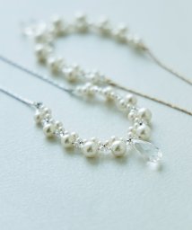 niana/ネックレス レディース 結婚式 アクセサリー ビジュー ビーズ クリア パール 小粒パール 1連 ロング シンプル ジュエリー ゴールド シルバー パーティー /505324115