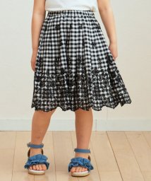 anyFAM（KIDS）(エニファム（キッズ）)/裾 刺繍 スカート/ギンガムチェック
