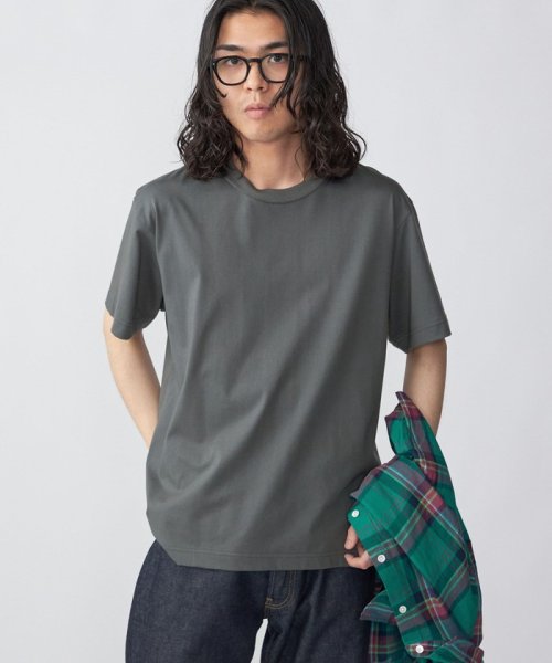 SHIPS MEN(シップス　メン)/SHIPS:〈接触冷感〉 ICE PACK NYLON クルーネック Tシャツ/チャコールグレー