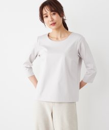 A/C DESIGN BY ALPHA CUBIC(エーシーデザインバイアルファキュービック)/七分袖Tシャツ/ライトグレー